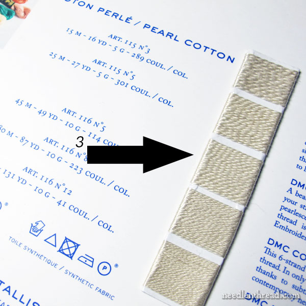 DMC Real Thread Color Card - how it works