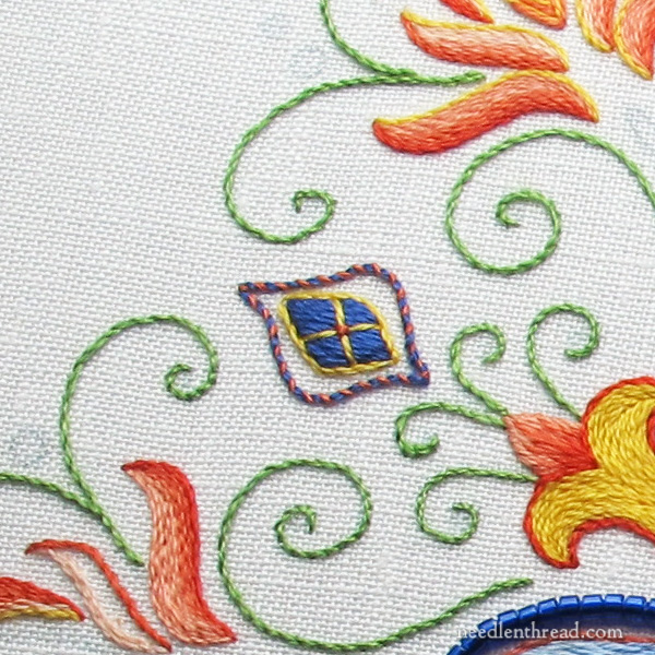 Party in Provence embroidered kaleidoscope medallion accent