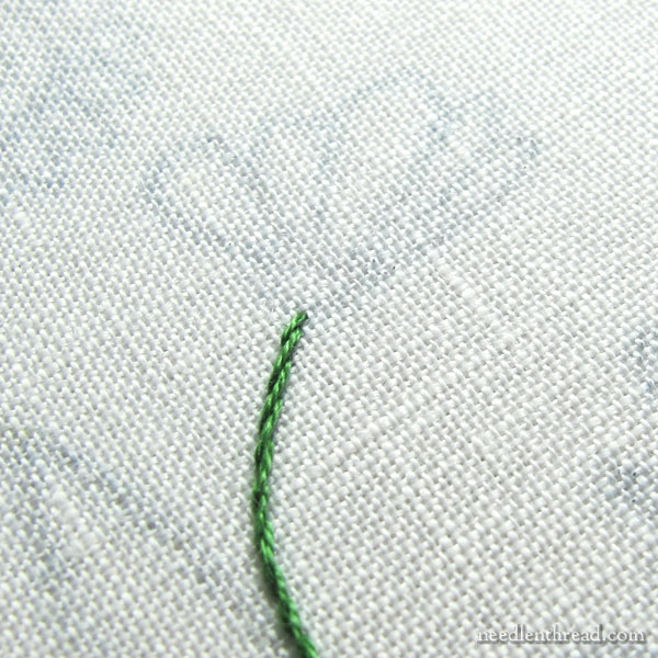 Stitch Tip: Starting two strands of floss neatly and securely