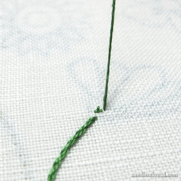 Stitch Tip: Starting two strands of floss neatly and securely