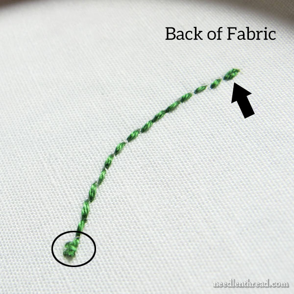 Stitch Tip: Starting two strands of floss neatly and securely