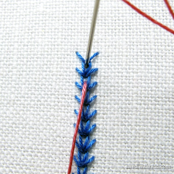 Stitch Fun Tutorial: Embellished Wheatear Band embroidery stitch