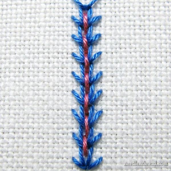 Stitch Fun Tutorial: Embellished Wheatear Band embroidery stitch
