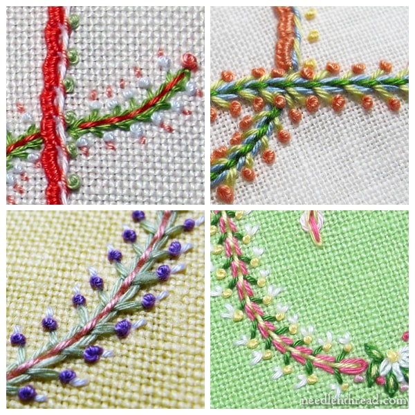 Stitch Fun Tutorial: Embellished Wheatear Band embroidery stitch