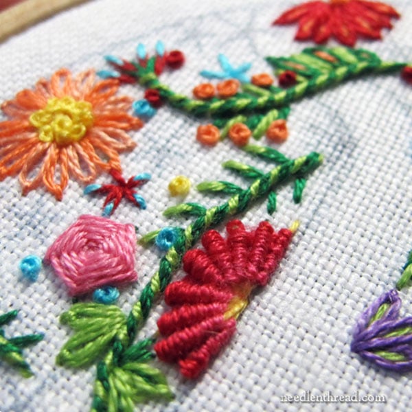 Voided Monogram in Hand Embroidery - E