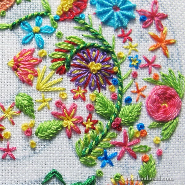 Voided Monogram in Hand Embroidery - E