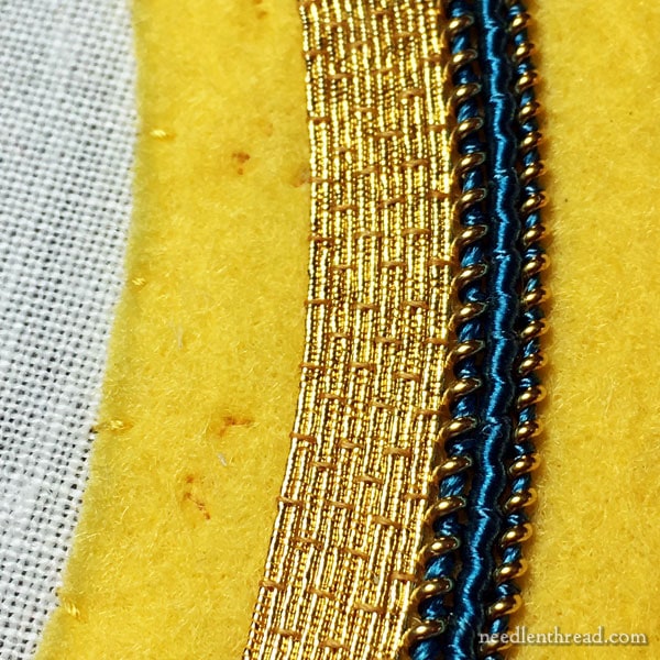 Goldwork Frame - Passing Thread filling