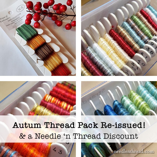 Autumn Embroidery Thread Pack & Needle 'n Thread Discount Information