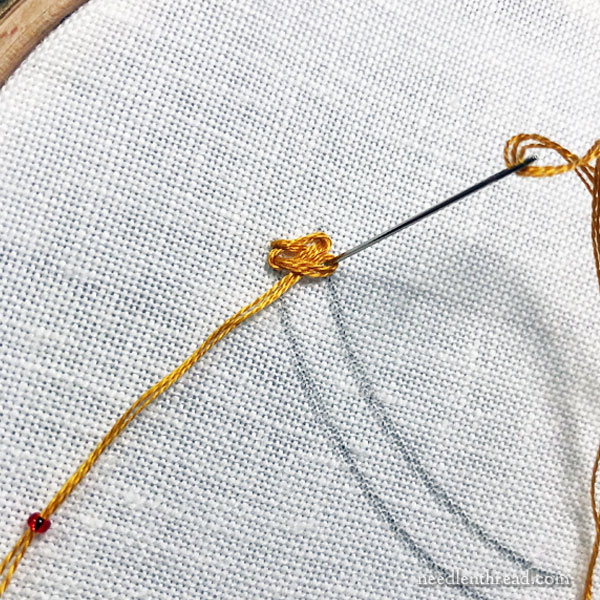 Stitch Fun Tutorial: Beaded Braid Stitch in Embroidery, version 1.0