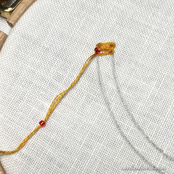 Stitch Fun Tutorial: Beaded Braid Stitch in Embroidery, version 1.0