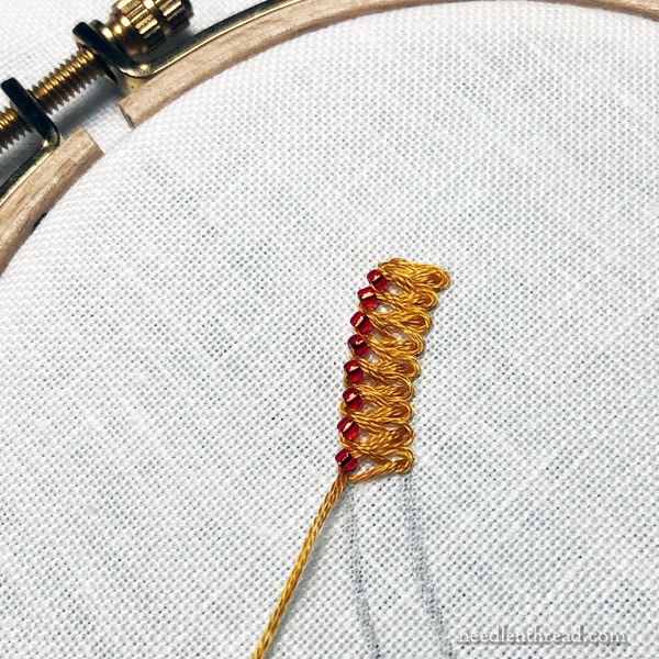 Stitch Fun Tutorial: Beaded Braid Stitch in Embroidery, version 1.0
