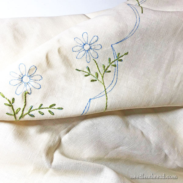 Linen Hand Towel - Light Natural with Frayed Edges - Southern Home Magazine