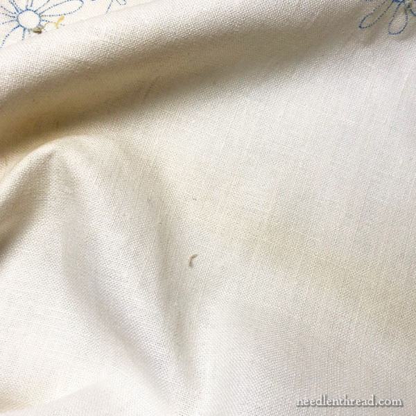 Pre-Stamped Linen Tablecloth for Embroidery