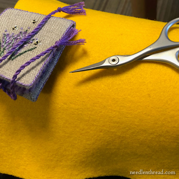 Wool Felt for thread scraps when stitching on the go