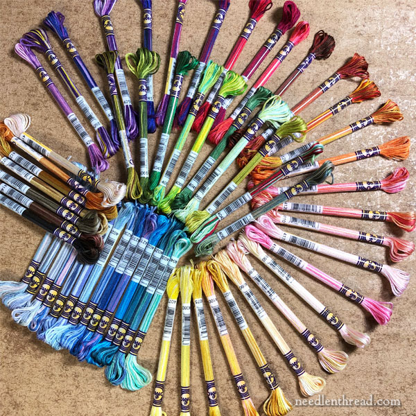Variegated threads for hand embroidery - DMC Variations & Other Variegated Threads
