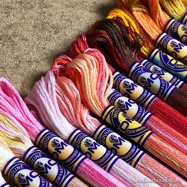 Variegated threads for hand embroidery - DMC Variations & Other Variegated Threads