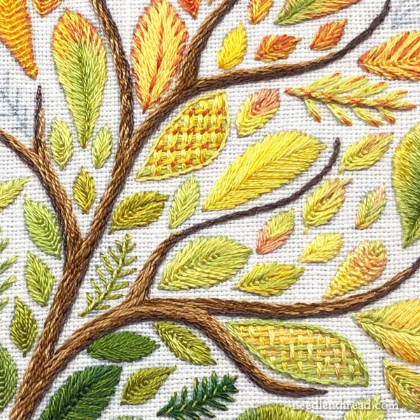 Embroidered Tree with Large Leaves- Troubleshooting