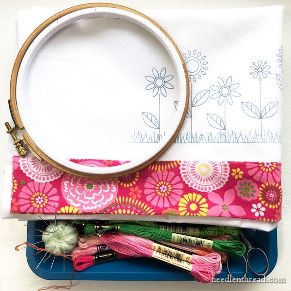 Springy Stitching: Flower Line Embroidery