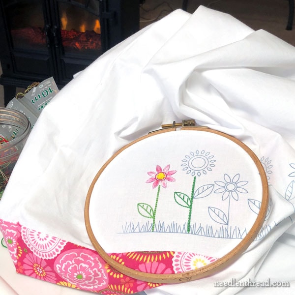 Springy Stitching: Flower Line Embroidery