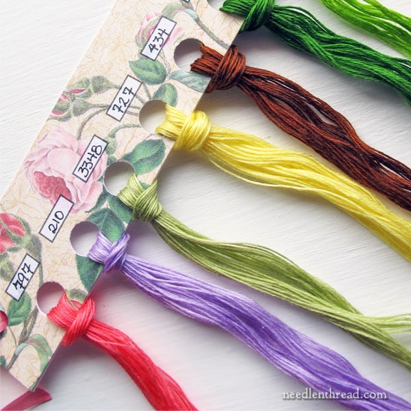 DIY Thread Keeps for Embroidery Threads