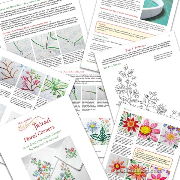 Floral Corners hand embroidery projects for beginners and beyond