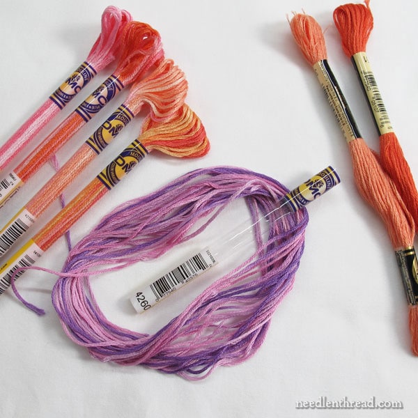 Using Variegated Embroidery Threads - Supplies for this Tutorial