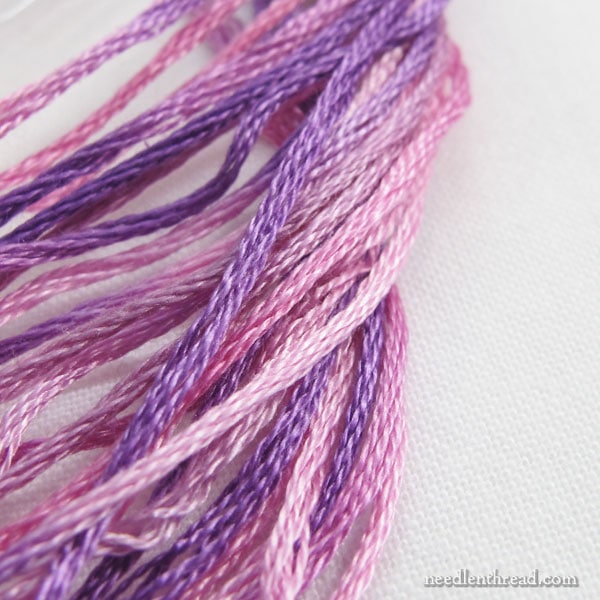 DMC Variations 4260, pink to purple, close up