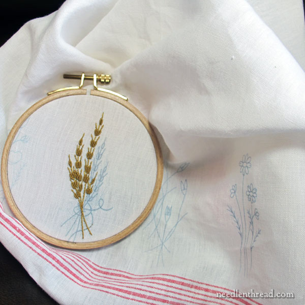 In a Wheat Field embroidery