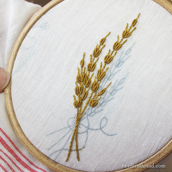 In a Wheat Field embroidery