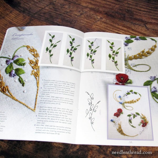 In a Wheat Field embroidered alphabet by Elisabetta Sforza