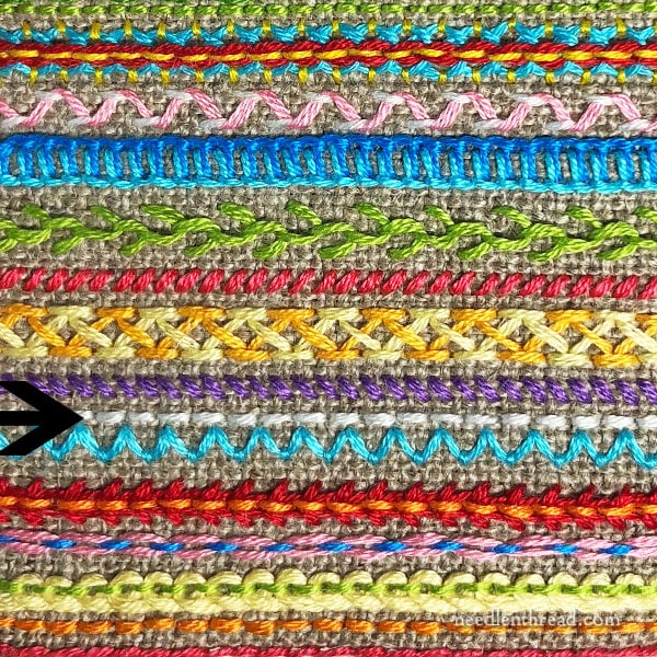 Stitch Sampler finished as a needlebook