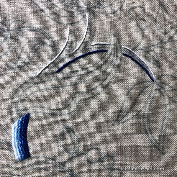 Blue Jacobean Embroidery Project