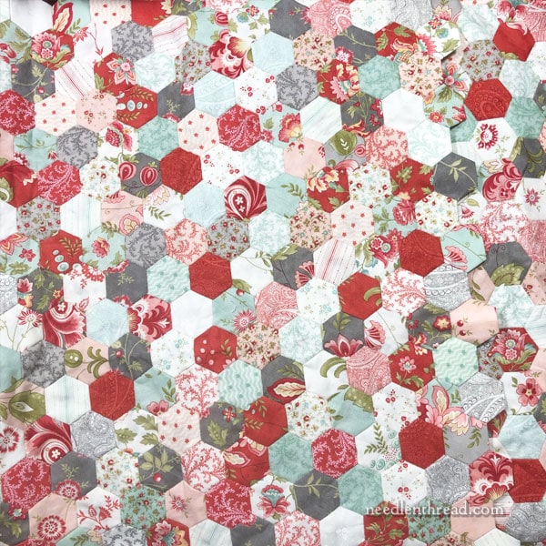 Hexagon quilt project on Needle 'n Thread