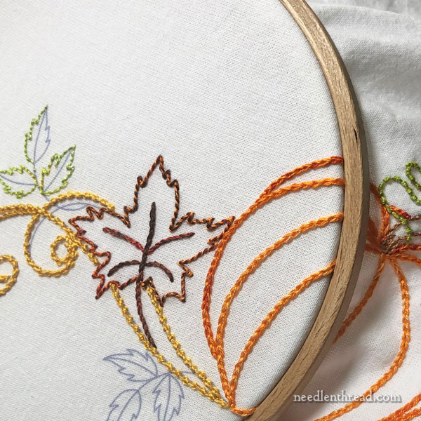 Pumpkins & Leaves: Autumn Embroidery