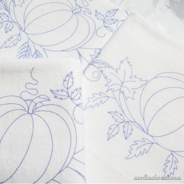 Festive Fall ready to stitch towel sets