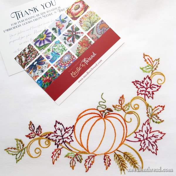 Festive Fall ready to stitch towel sets