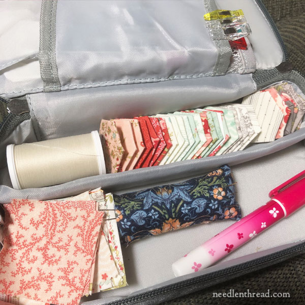 Pouches and cases used for embroidery travel kits