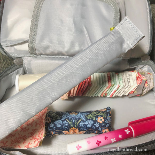 Pouches and cases used for embroidery travel kits