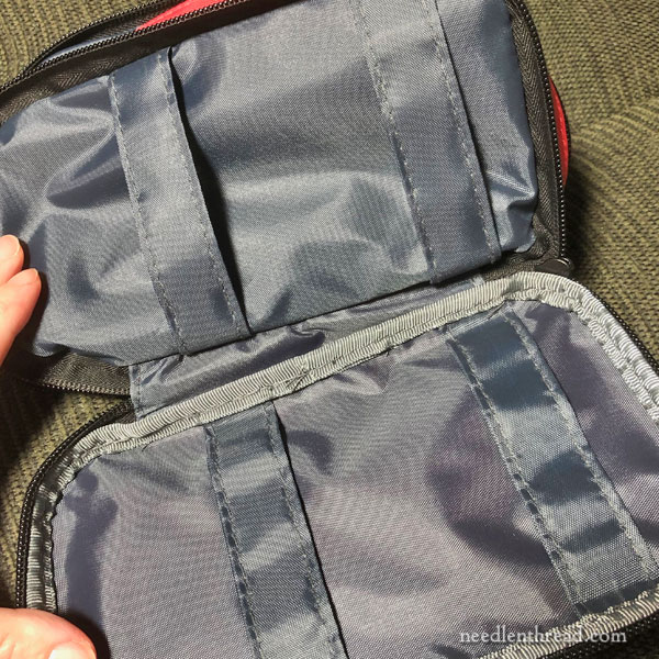 Pouches and cases used for embroidery travel kits