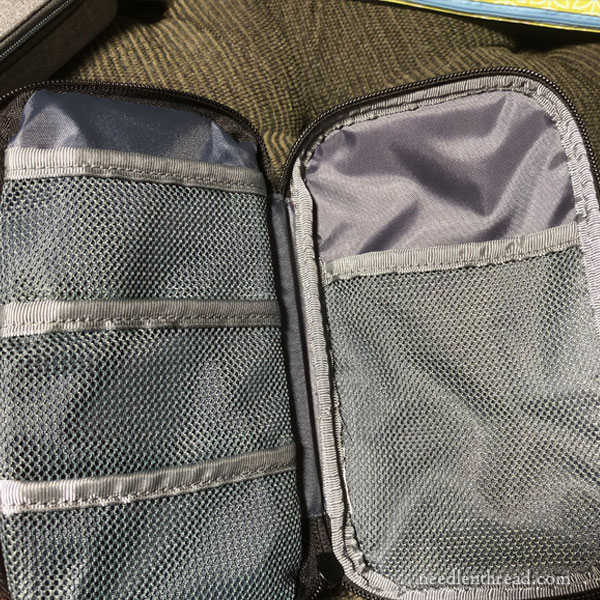 Pouches and cases used for embroidery travel kits
