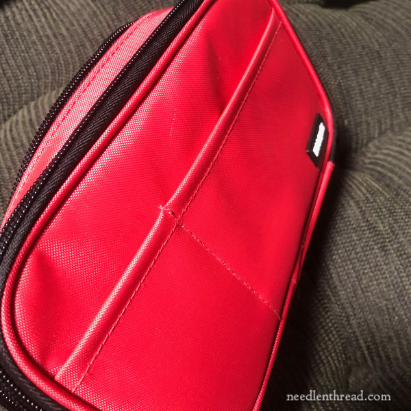 Pouches and cases used for embroidery travel kits