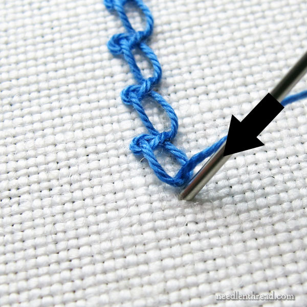 How to Embroider the Knotted Chain Stitch