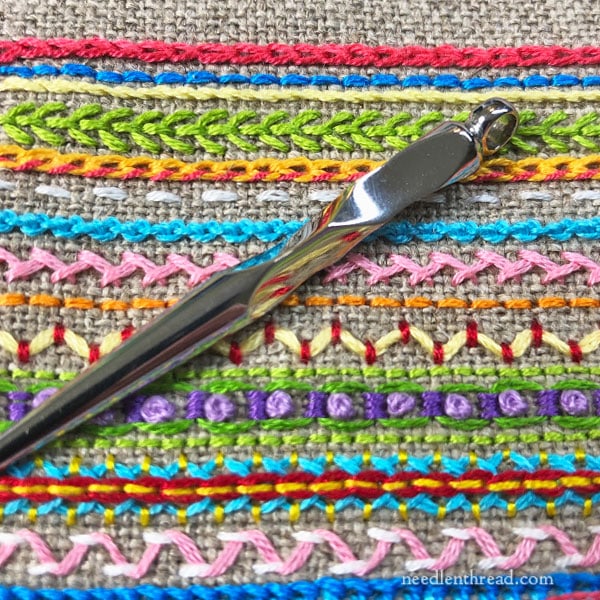 Using a sewing stiletto. Sewing tools and gadgets 