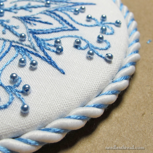 Hand Embroidered Snowflake Ornaments