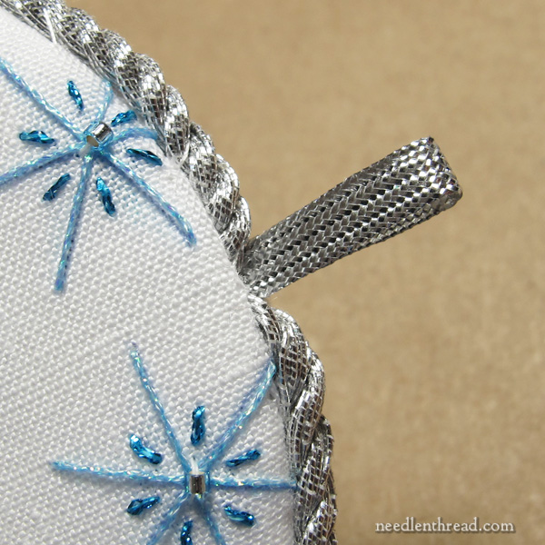 Hand Embroidered Snowflake Ornaments