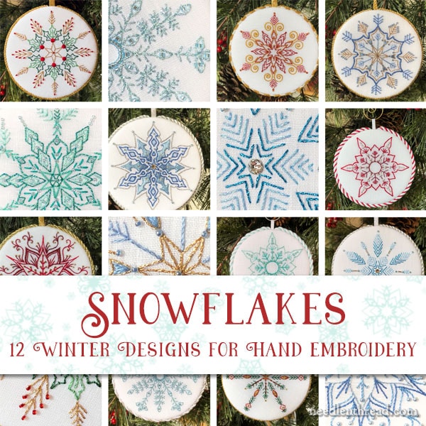 Let It Snow! Snowflake Punch Needle Embroidery Pattern