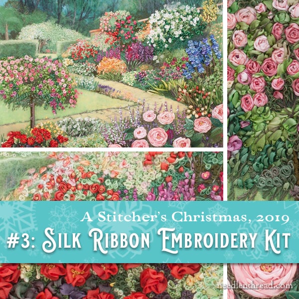 Stitcher's Christmas: Silk Ribbon Embroidery Kit from Di van Niekerk