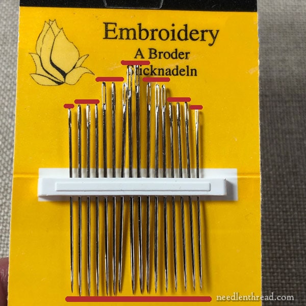John James multi-pack of embroidery needles