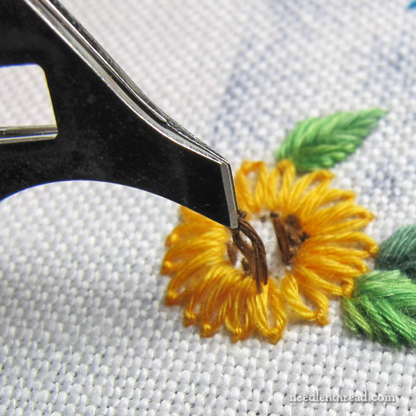 Pinzette tweezers for hand embroidery