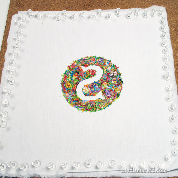 Floral embroidery with cotton floche embroidery thread